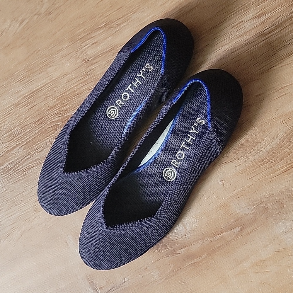 Rothy's navy blue ballet flat